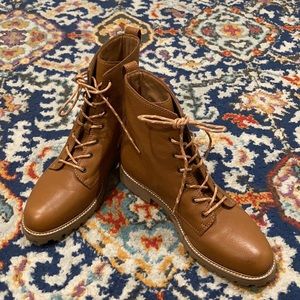 The Clair Lace Up Leather Boot in leather